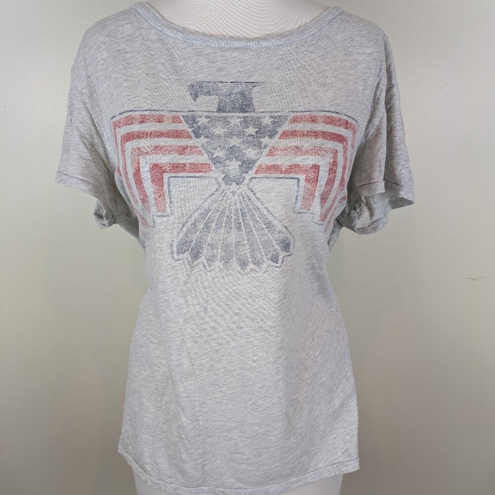 Ralph Lauren Denim & Supply Native American Eagle T-Shirt Shirt Rock Gray L